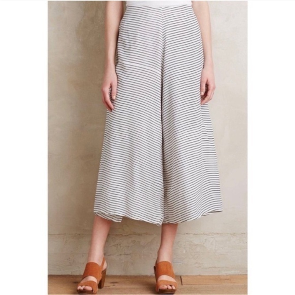 Faithful The Brand Soleil Striped High Waist Wide Leg White Black Pants Size XS